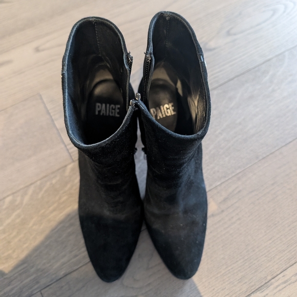 Paige Black Suede Ankle Boots - Picture 3 of 6